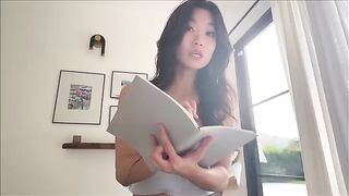 Asian step sister shares a bed and more during study break