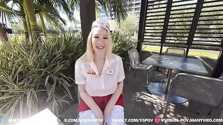 Girl has huge boobs and fucks with her boss in POV style