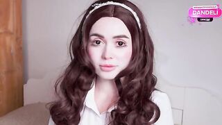 The girl played a doll for her boyfriend in a roleplay