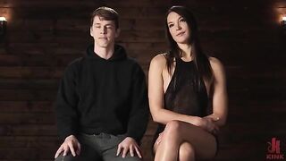 A girl took control and sat on his face, then grabbed him - domineering moves