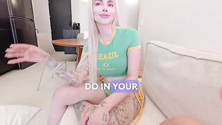 The girl knows how to behave with the guy