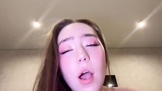 If she gets any more excited, she won't be able to hold back