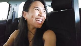 She jumps so hard her tits do the tango