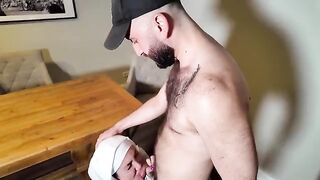 A young and hot girl is fucked by two guys
