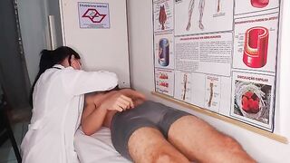 The doctor conducted an oral examination, and the girl was not dressed
