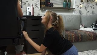 The kitty wants attention and a big cock to fuck with