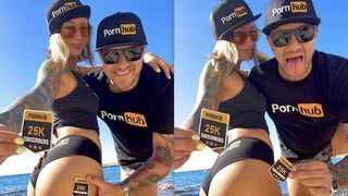 Outdoor celebration of 25k subscribers with Owiazks on Pornhub
