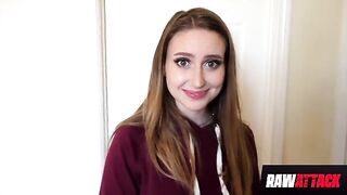 Petite Laney Grey takes on a big monster cock with enthusiasm