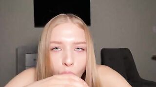 Barbie loves to suck long and huge dicks, getting them on her face