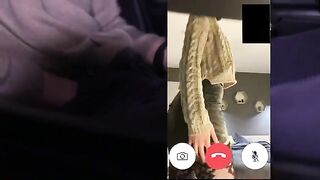 A wife makes a video call to her lover and cheats on her husband