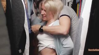 Couple fucked in the dressing room without warning