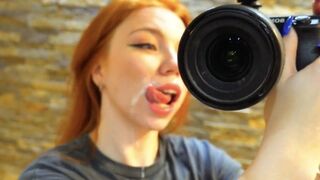A dirty, slobbery blowjob from a deep-throating Russian beauty!
