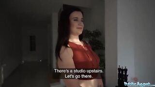 A cute young girl was picked up by the Public Agent on the street