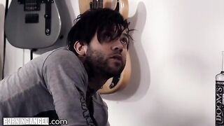 BurningAngel Tattooed Emo Babe gets her Ass covered with Cum